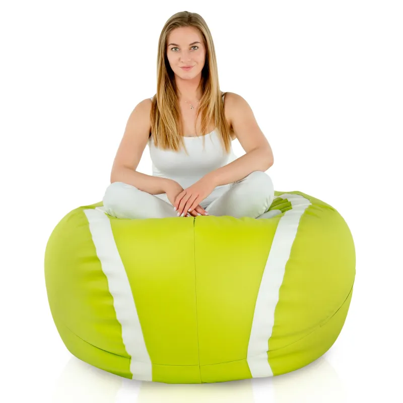 Babzsákfotel lime zöld Tennis Ülőbútor - Műbőr – nézet 4