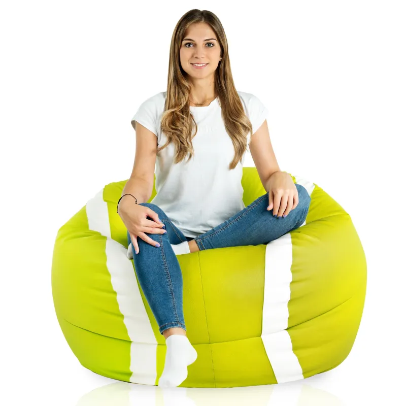 Babzsákfotel lime zöld Tennis Ülőbútor - Műbőr – nézet 3