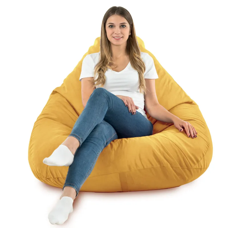 Csepp alakú Babzsákfotel Babzsák XXL Drop - Puha Bársony – nézet 64