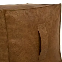 Négyzet alakú puff Kocka - Prémium Valódi Bőr – nézet 2