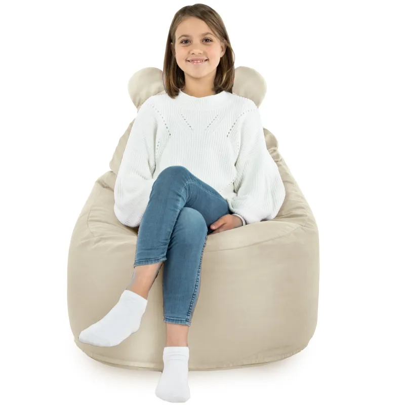 Puha teddy plüss babzsákfotel kényelmes gyerekszobákhoz