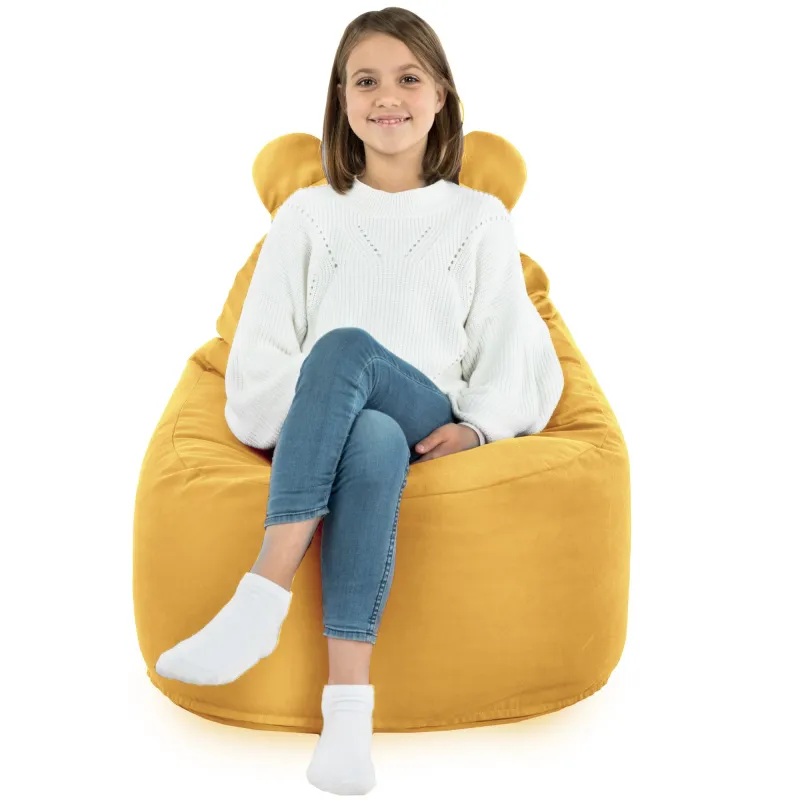 Gyerek Babzsákfotel Babzsák Teddy - Puha Bársony – nézet 50