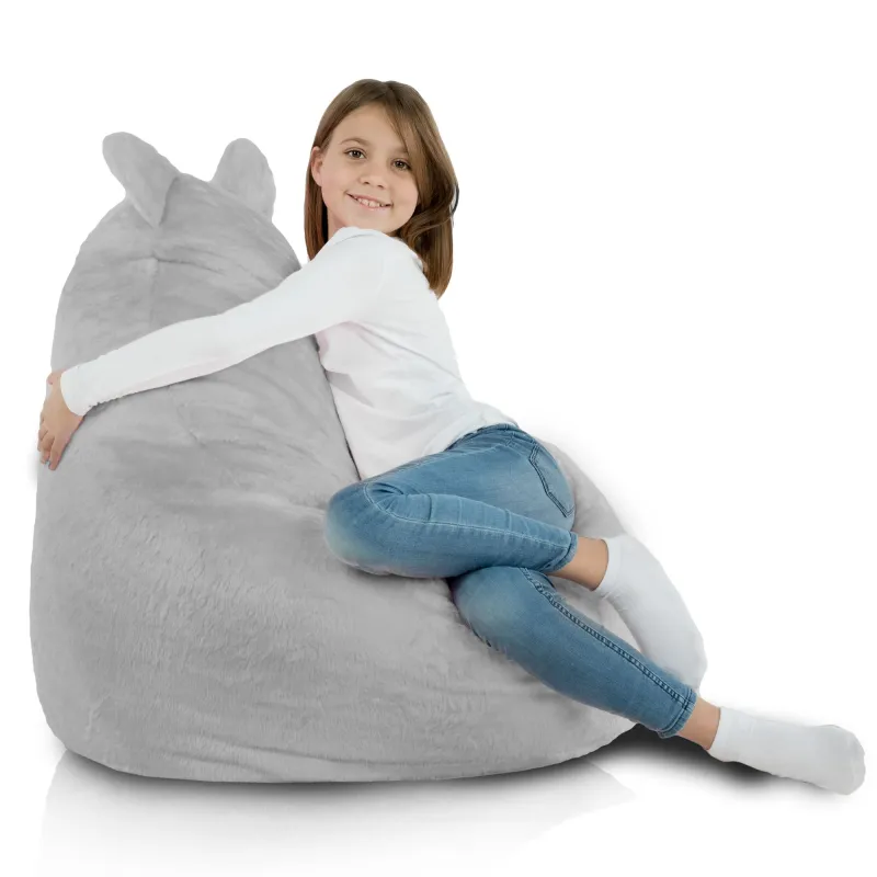 Gyerek Babzsákfotel Babzsák Teddy - Yeti Műszőrme – nézet 4