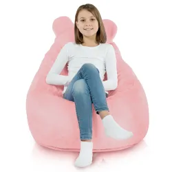 Gyerek Babzsákfotel Babzsák Teddy - Yeti Műszőrme – nézet 3
