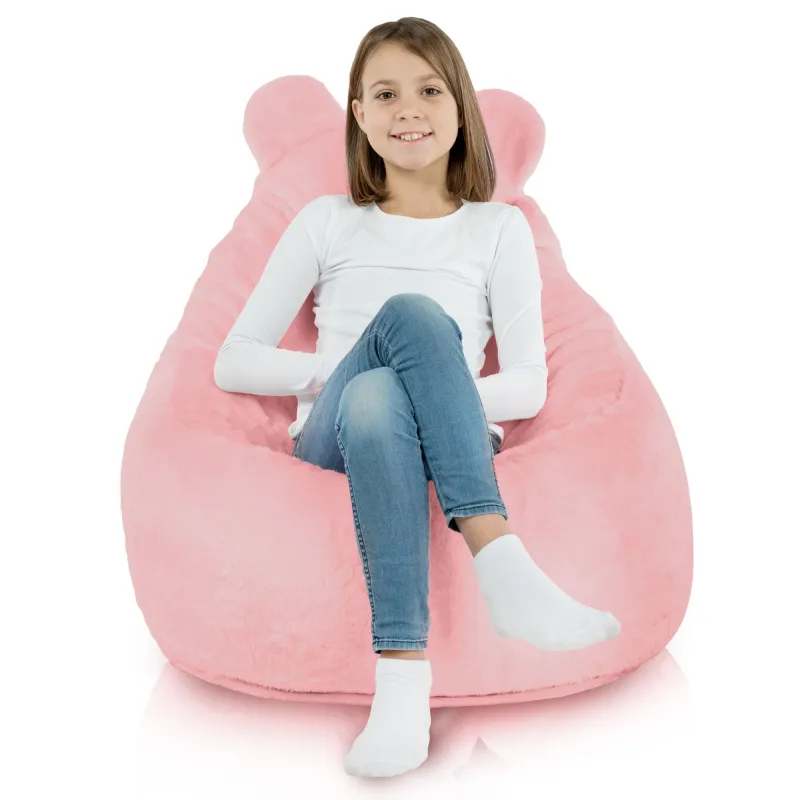 Gyerek Babzsákfotel Babzsák Teddy - Yeti Műszőrme – nézet 3