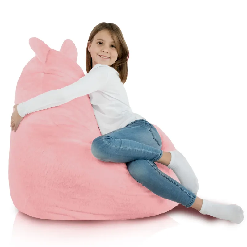 Gyerek Babzsákfotel Babzsák Teddy - Yeti Műszőrme – nézet 4