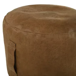 Henger alakú puff - Prémium Valódi Bőr – nézet 2