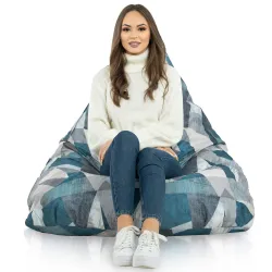 Padló Babzsákfotel Babzsák XL Bermuda - Prémium Mintás Szövet – nézet 71