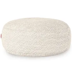 Kerek lábtartó puff - Bouclé (Báránybőr hatású)