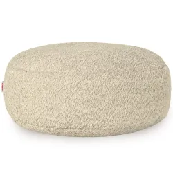 Kerek lábtartó puff - Bouclé (Báránybőr hatású)