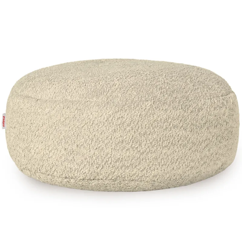 Kerek lábtartó puff - Bouclé (Báránybőr hatású)