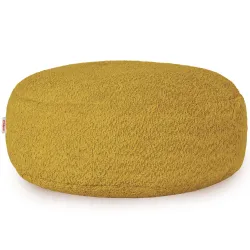 Kerek lábtartó puff - Bouclé (Báránybőr hatású)