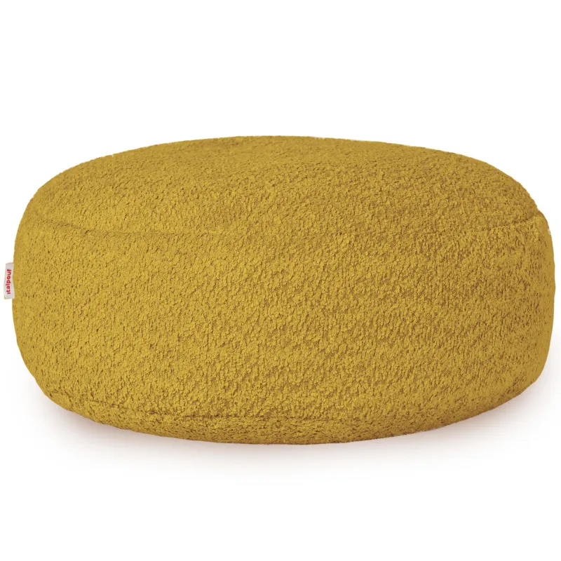 Kerek lábtartó puff - Bouclé (Báránybőr hatású)