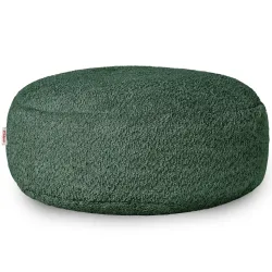 Kerek lábtartó puff - Bouclé (Báránybőr hatású)