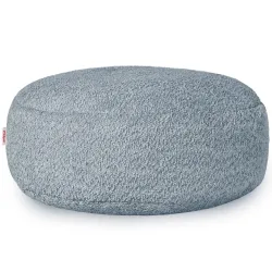 Kerek lábtartó puff - Bouclé (Báránybőr hatású)