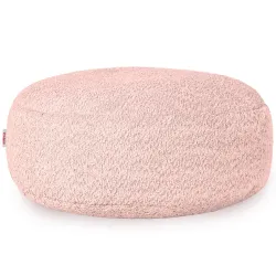 Kerek lábtartó puff - Bouclé (Báránybőr hatású)