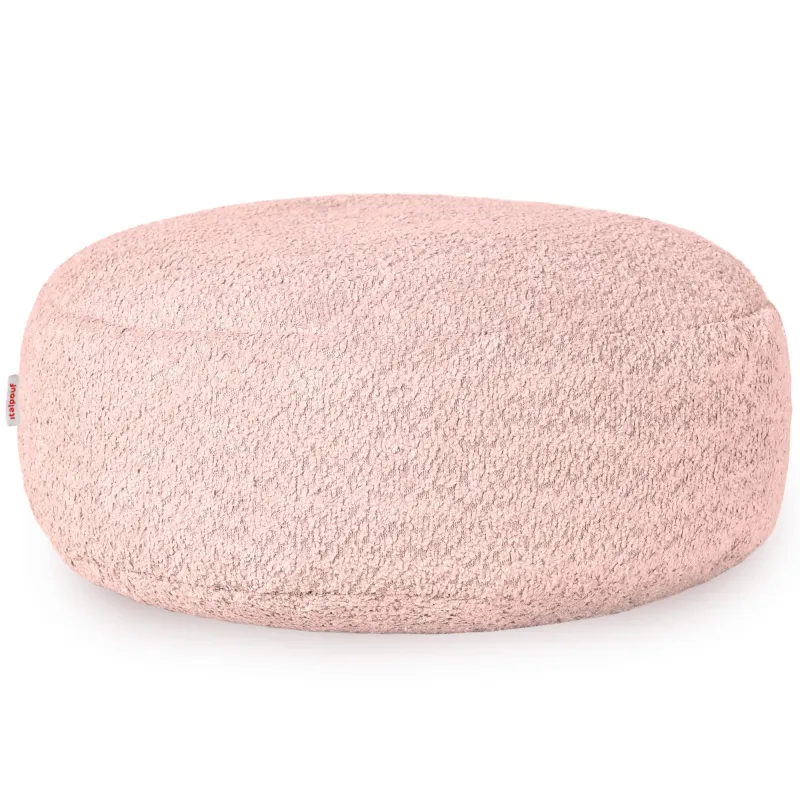 Kerek lábtartó puff - Bouclé (Báránybőr hatású)