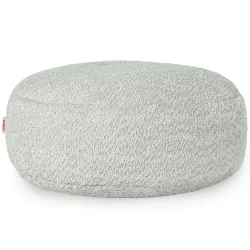 Kerek lábtartó puff - Bouclé (Báránybőr hatású)