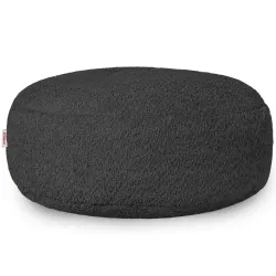 Kerek lábtartó puff - Bouclé (Báránybőr hatású)