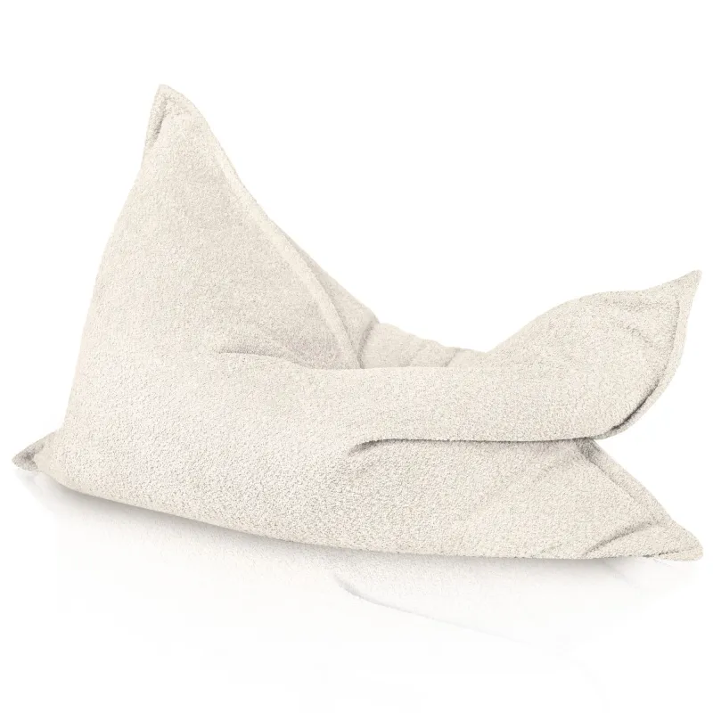 Ecru boucle poducha