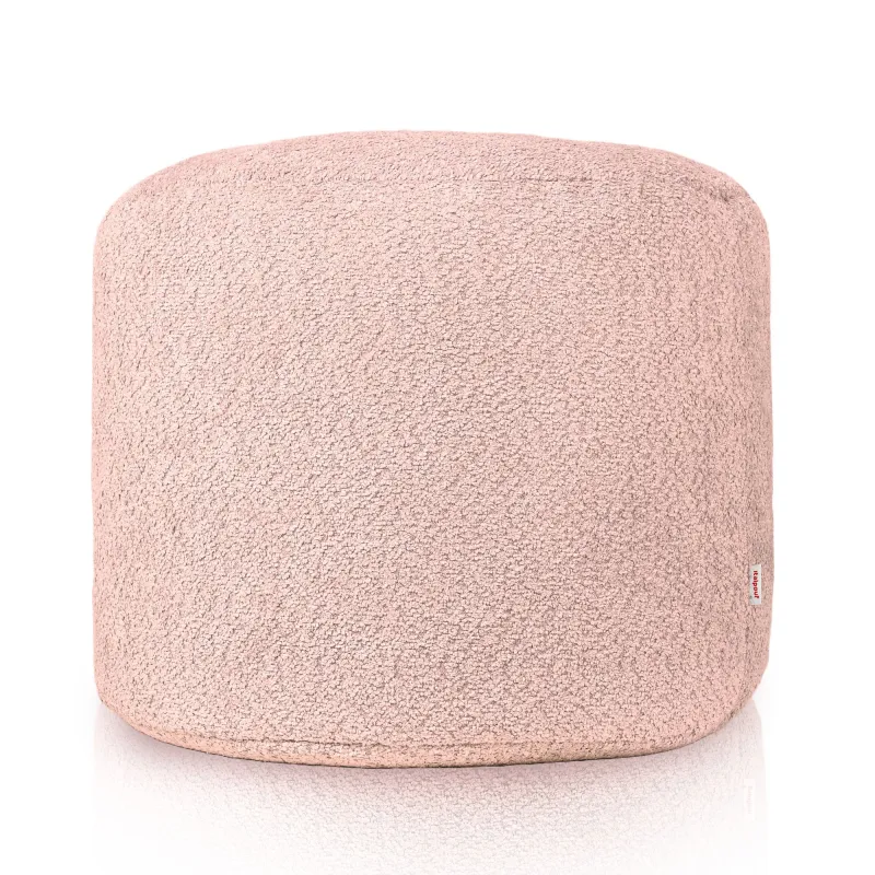 Henger alakú puff - Bouclé (Báránybőr hatású) – nézet 2