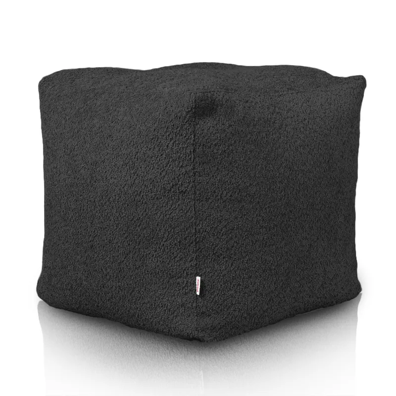 Négyzet alakú puff Kocka - Bouclé (Báránybőr hatású)