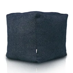 Négyzet alakú puff Kocka - Bouclé (Báránybőr hatású) – nézet 3