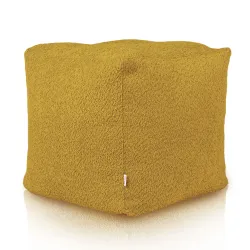 Négyzet alakú puff Kocka - Bouclé (Báránybőr hatású)