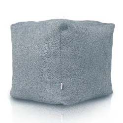 Négyzet alakú puff Kocka - Bouclé (Báránybőr hatású) – nézet 3