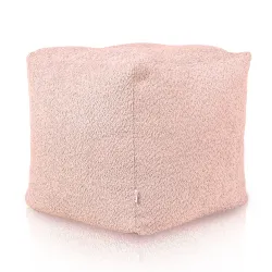 Négyzet alakú puff Kocka - Bouclé (Báránybőr hatású)