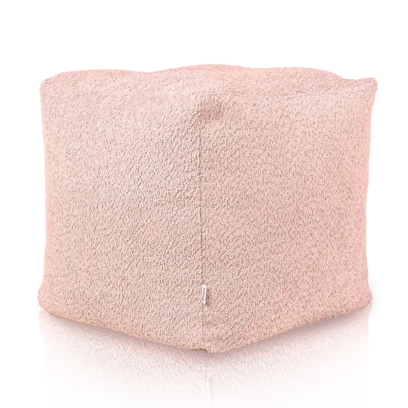 Négyzet alakú puff Kocka - Bouclé (Báránybőr hatású)