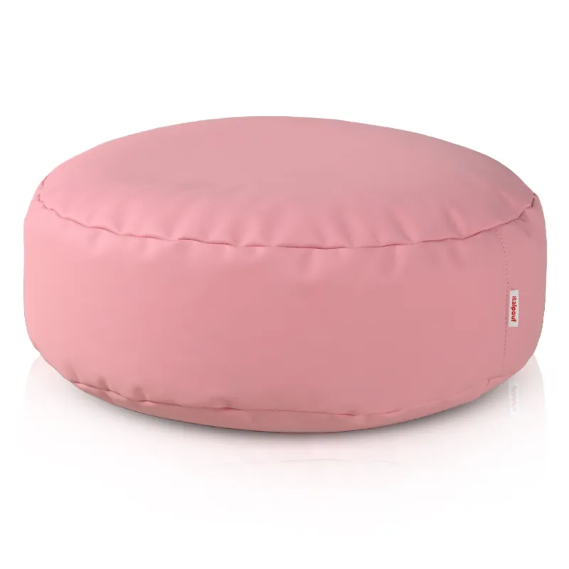 Kerek lábtartó puff - Műbőr