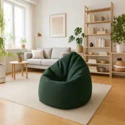 Babzsákfotel Babzsák XXL felnőtteknek Gigant - Bouclé (Báránybőr hatású) – nézet 3
