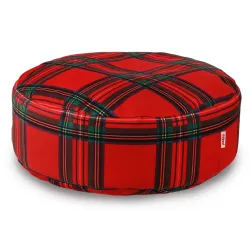 Kerek lábtartó puff - Prémium Mintás Szövet