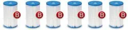 6 x Filtr do pompy komplet Typ B INTEX 29005