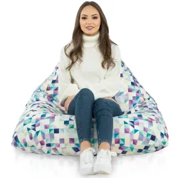 Padló Babzsákfotel Babzsák XL Bermuda - Prémium Mintás Szövet – nézet 59