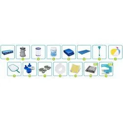 Basen ogrodowy stelażowy 400 x 211 x 81 cm 15w1 Bestway 56405N