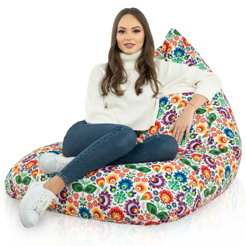 Padló Babzsákfotel Babzsák XL Bermuda - Prémium Mintás Szövet – nézet 61