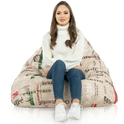 Padló Babzsákfotel Babzsák XL Bermuda - Prémium Mintás Szövet – nézet 65