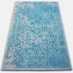 Vintage 22208/054 szőnyeg türkiz / krém rozetta klasszikus