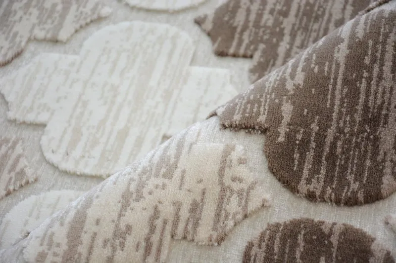 Dywan AKRYL YAZZ 3766 D.Beige/Brown Koniczyna Marokańska Trellis