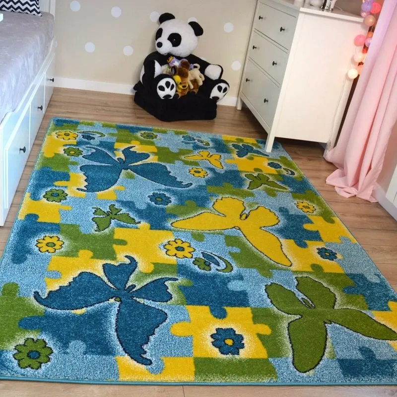 Szőnyeg KIDS Butterfly kék C429