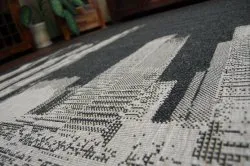 KÖTÖTT SIZAL SZŐNYEG FLOORLUX 20240 fekete / ezüst