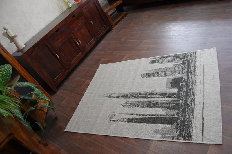 DYWAN SZNURKOWY SIZAL FLOORLUX 20240 srebrny / czarny