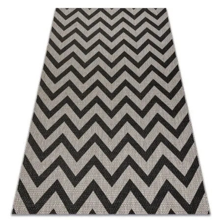 DYWAN SZNURKOWY SIZAL FLOORLUX 20340 silver / black ZYGZAK
