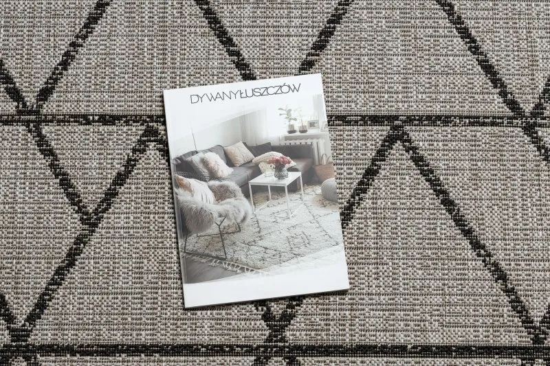 DYWAN SZNURKOWY SIZAL FLOORLUX 20508 silver / black TRÓJKĄTY