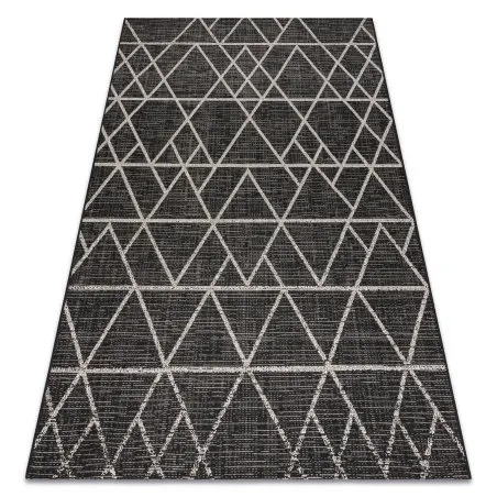 SZŐNYEG KÖTÉL SIZÁL FLOORLUX 20508 black / silver HÁROMSZÖGEK