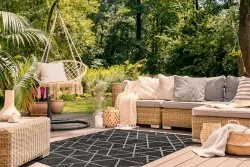 SZŐNYEG KÖTÉL SIZÁL FLOORLUX 20508 black / silver HÁROMSZÖGEK