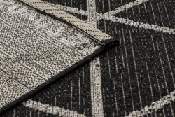 SZŐNYEG KÖTÉL SIZÁL FLOORLUX 20508 black / silver HÁROMSZÖGEK