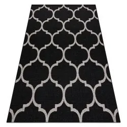 SZŐNYEG KÖTÉLSZÁLÚ SIZAL FLOORLUX 20608 marokkói here, trellis fekete / ezüst